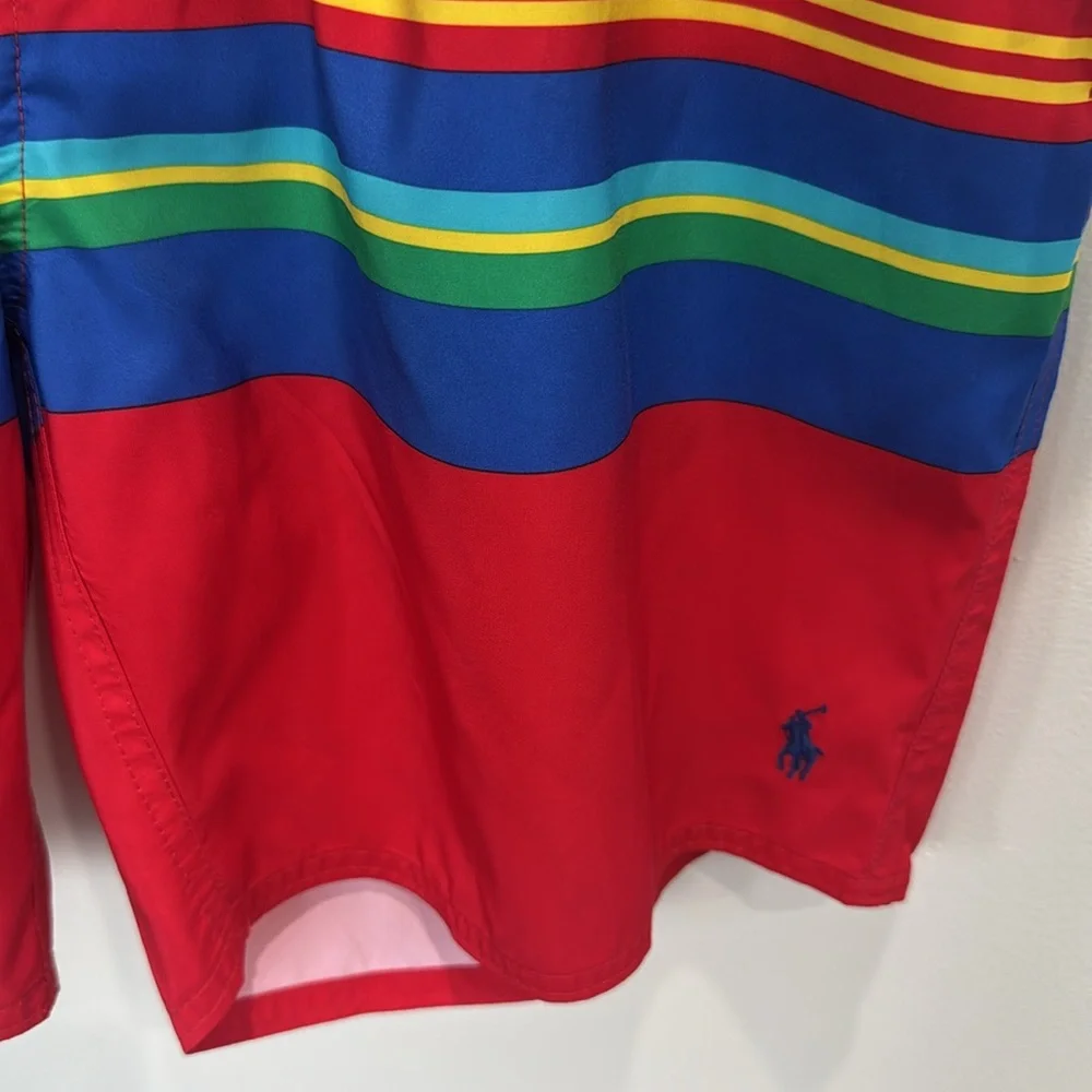 NWT Polo Ralph Lauren red blue swim beach summer vacation preppy trunks shorts